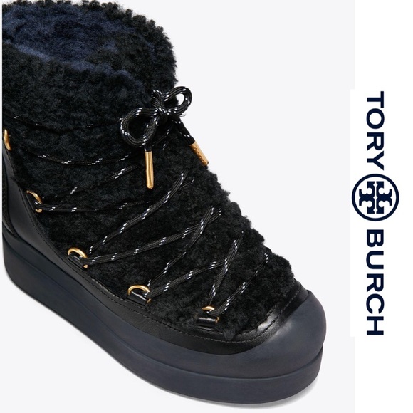 Very Rare Tory Burch Courtney Shearling Leather - Picture 4 of 11